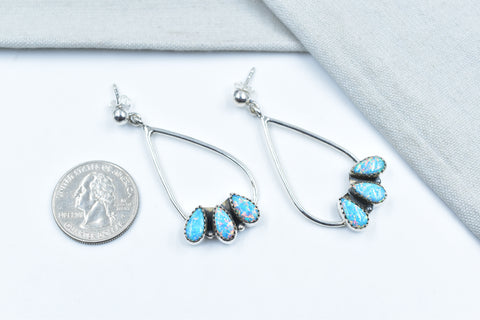 Handmade Balloon Opal 925 Sterling Silver Studs Earring