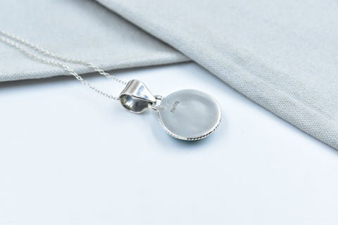 Handmade Mojave Turquoise 925 Sterling Silver Pendant