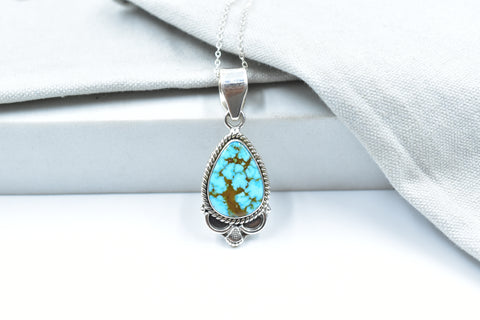 Handmade Sierra Bella Turquoise 925 Sterling Silver Pendant