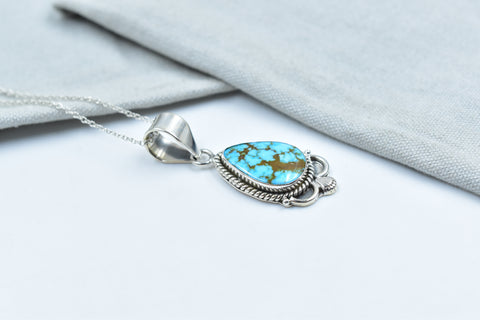 Handmade Sierra Bella Turquoise 925 Sterling Silver Pendant