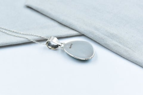 Handmade Mojave Turquoise 925 Sterling Silver Pendant