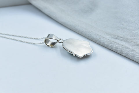 Handmade Hubei Turquoise 925 Sterling Silver Pendant