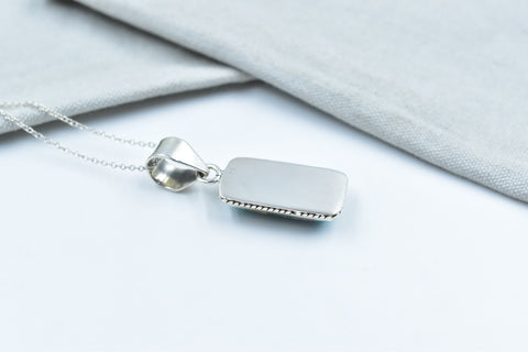 Handmade Aurora Opal & Mojave Turquoise 925 Sterling Silver Pendant