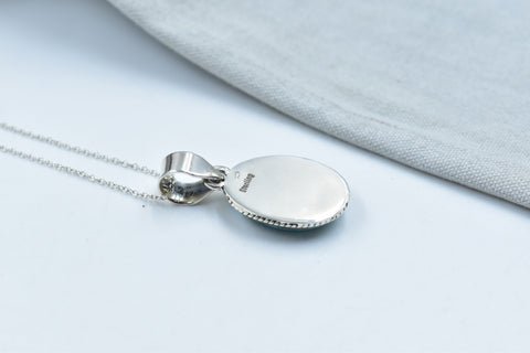 Handmade Mojave Turquoise 925 Sterling Silver Pendant