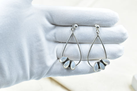 Handmade Mother of Pearl 925 Sterling Silver Studs Earring