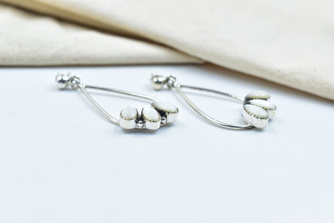 Handmade Mother of Pearl 925 Sterling Silver Studs Earring
