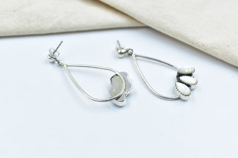 Handmade Mother of Pearl 925 Sterling Silver Studs Earring