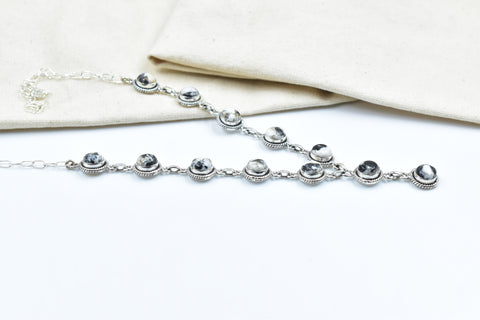 Handmade White Buffalo 925 Sterling Silver Necklace