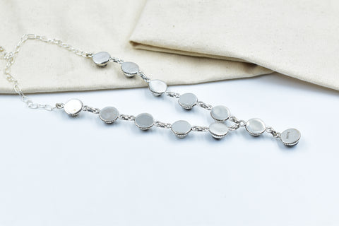 Handmade White Buffalo 925 Sterling Silver Necklace
