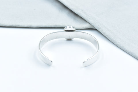 Handmade Hubei Turquoise 925 Sterling Silver Bangle
