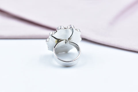 Handmade Spongy Coral 925 Sterling Silver Ring