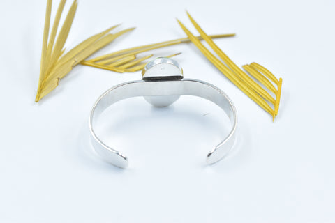 Handmade Palomino Turquoise 925 Sterling Silver Bangle