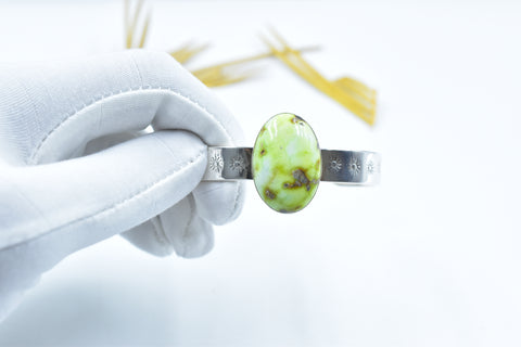 Handmade Palomino Turquoise 925 Sterling Silver Bangle