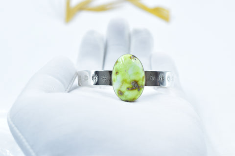 Handmade Palomino Turquoise 925 Sterling Silver Bangle
