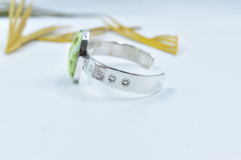 Handmade Palomino Turquoise 925 Sterling Silver Bangle