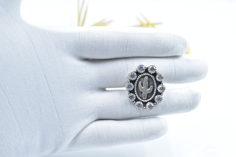 Handmade Cubic Zircon 925 Sterling Silver Ring