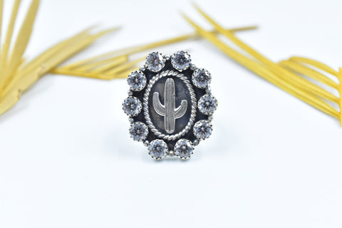Handmade Cubic Zircon 925 Sterling Silver Ring