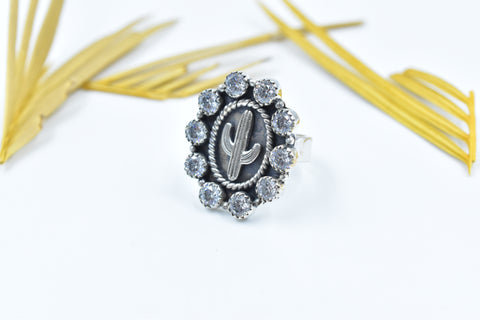Handmade Cubic Zircon 925 Sterling Silver Ring