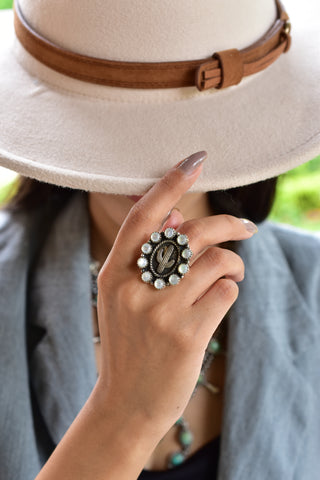 Handmade Mother of Pearl 925 Sterling Silver Ring