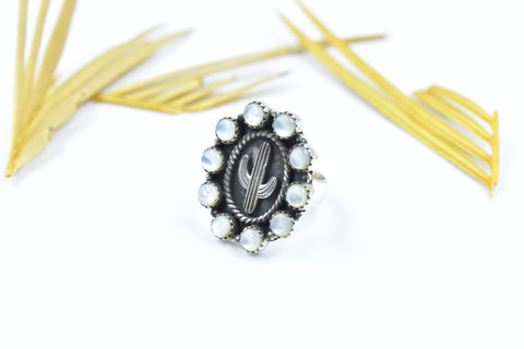 Handmade Mother of Pearl 925 Sterling Silver Ring