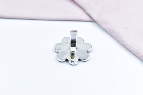 Handmade Rose Dahlia Turquoise 925 Sterling Silver Ring