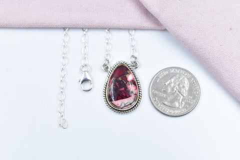 Handmade Rose Dahlia Turquoise 925 Sterling Silver Necklace