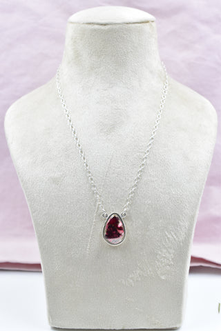 Handmade Rose Dahlia Turquoise 925 Sterling Silver Necklace
