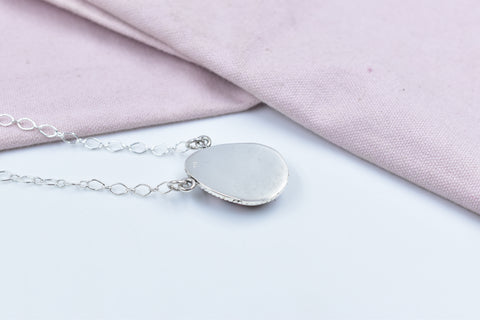 Handmade Rose Dahlia Turquoise 925 Sterling Silver Necklace