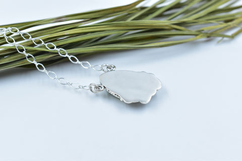 Handmade Peacock Dahlia Turquoise 925 Sterling Silver Necklace