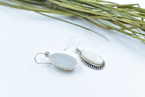 Handmade Mother of Pearl 925 Sterling Silver Studs Earring