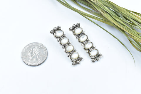 Handmade Mother of Pearl 925 Sterling Silver Studs