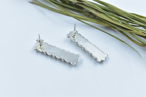 Handmade Mother of Pearl 925 Sterling Silver Studs
