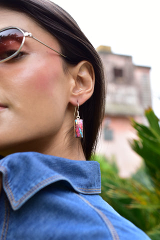 Handmade Spiny Oyster Turquoise 925 Sterling Silver Post Stud Earrings for Women
