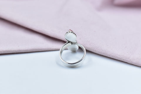 Handmade Balloon Opal 925 Sterling Silver Adjustable Ring
