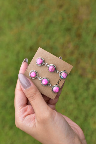Handmade Cotton Candy Dahlia 925 Sterling Silver Studs Earring