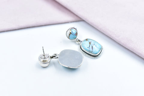 Handmade Cotton Candy Dahlia 925 Sterling Silver Studs
