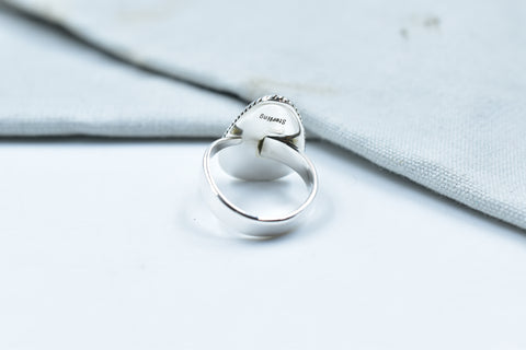 Handmade Sterling Opal & Sterling Silver Adjustable Ring