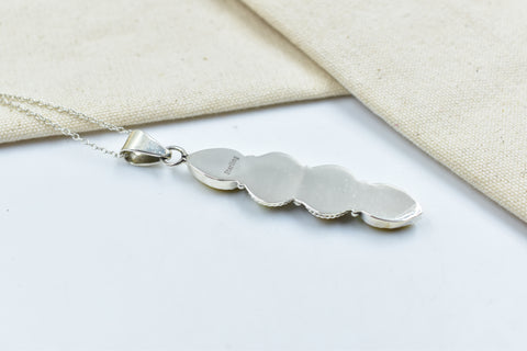 Handmade Honey Dahlia Turquoise Sterling Silver Pendant