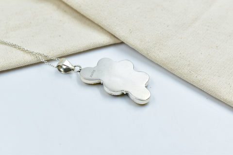 Handmade Honey Dahlia Turquoise Sterling Silver Pendant