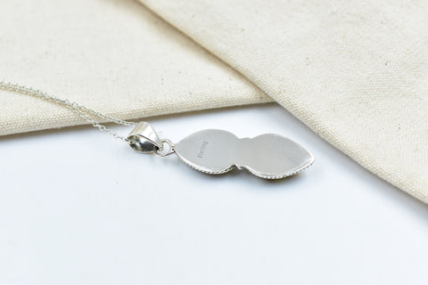 Handmade Honey Dahlia Turquoise Sterling Silver Pendant