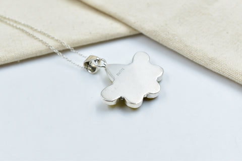 Handmade Honey Dahlia Turquoise Sterling Silver Pendant