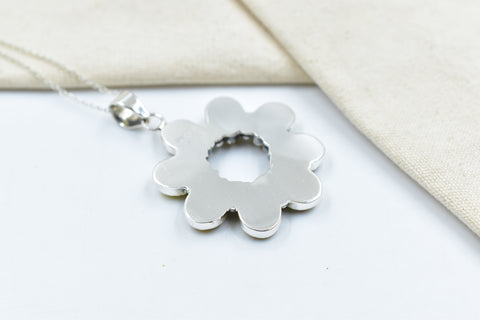 Handmade Honey Dahlia Turquoise Sterling Silver Pendant