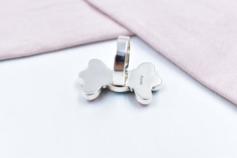 Handmade Cotton Candy Dahlia 925 Sterling Silver Adjustable Ring