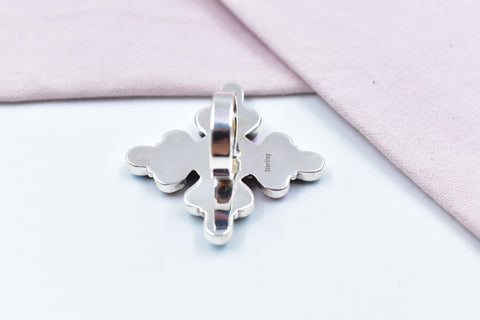Handmade Cotton Candy Dahlia 925 Sterling Silver  Adjustable Ring