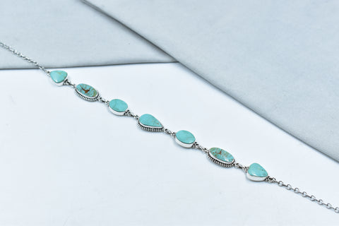 Handmade Royston Turquoise & 925 Sterling Silver Necklace