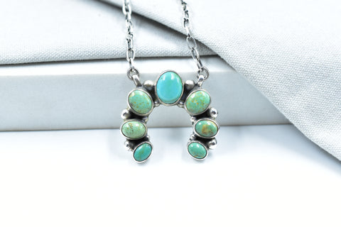 Handmade Royston Turquoise & 925 Sterling Silver Necklace