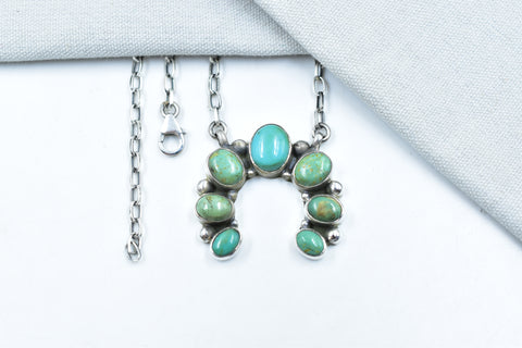 Handmade Royston Turquoise & 925 Sterling Silver Necklace