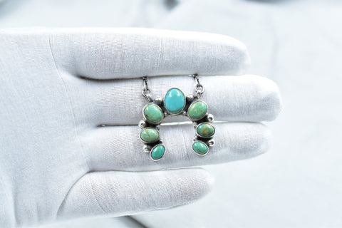 Handmade Royston Turquoise & 925 Sterling Silver Necklace