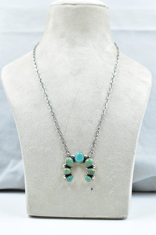 Handmade Royston Turquoise & 925 Sterling Silver Necklace