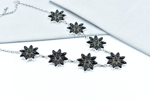 Handmade Black Onyx 925 Sterling Silver Necklace